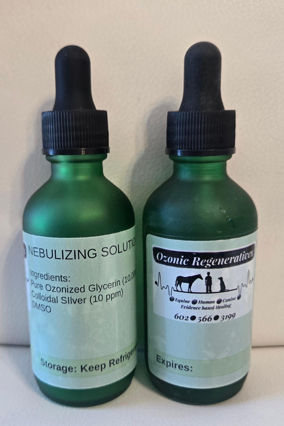 Nebulizing Solution - Ozonated Glycerin & Colloidal Silver w/DMSO 8 oz