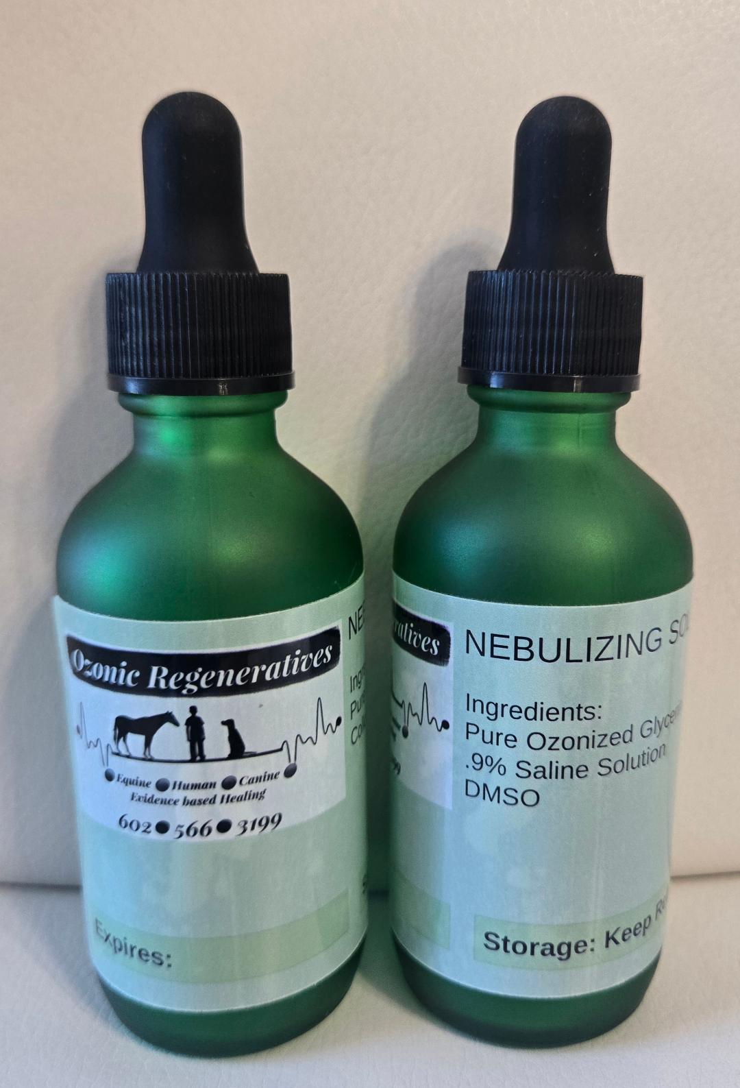 Nebulizing Solution - Ozonated Glycerin & Saline w/DMSO 1 oz