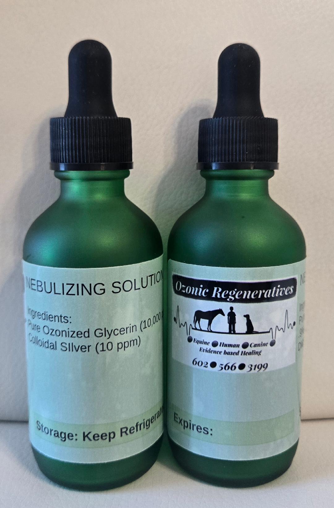 Nebulizing Solution - Ozonated Glycerin & Colloidal Silver 2 oz