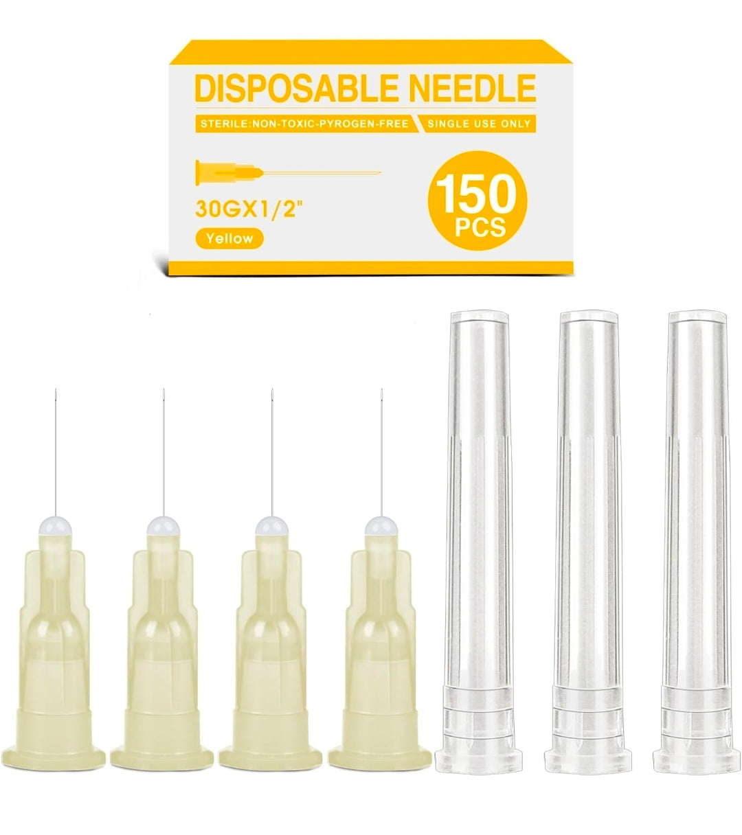 30g x 1/2" Sterile Disposable Needle-Box of 150