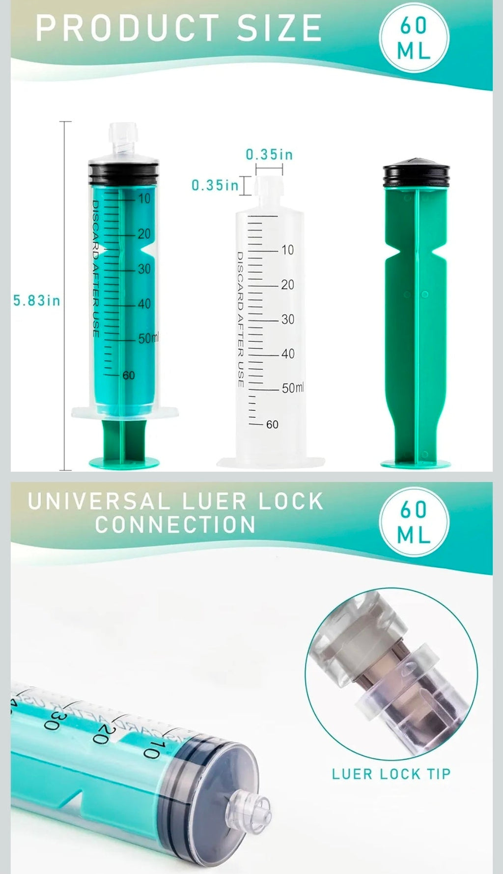 60 ml Luer Lock Syringe